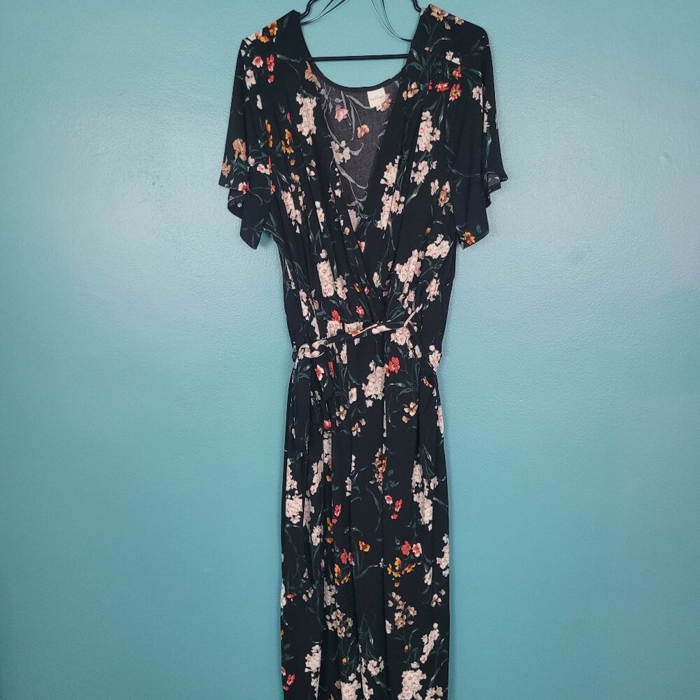 Black Floral Jumpsuit